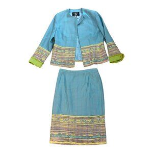Ruty Skirt Set Embroidered Three Piece Outfit Plus Size 14